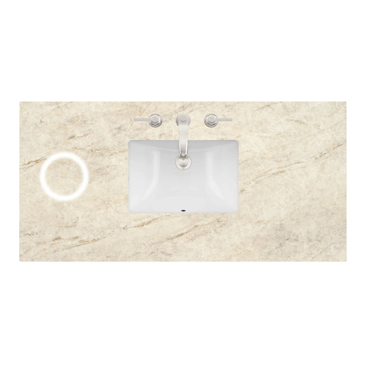 48" Single Top, 3CM Tajnar Eclos w/ Sink & FreePower Wireless Charger
