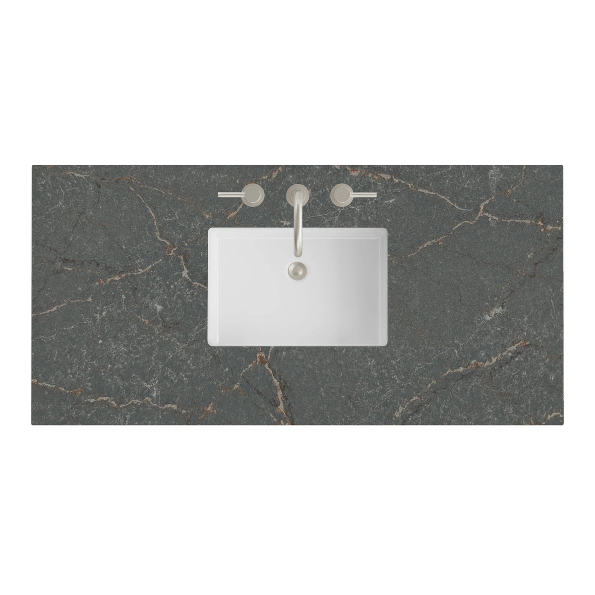 48" Single Top, 3 CM Parisien Bleu Silestone w/ Sink