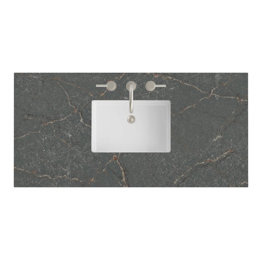 48" Single Top, 3 CM Parisien Bleu Silestone w/ Sink
