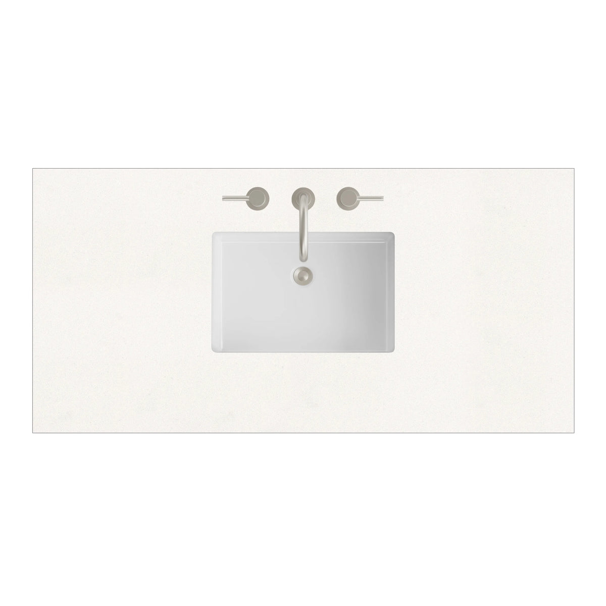 48" Single Top, 3 CM White Zeus Silestone w/ Sink