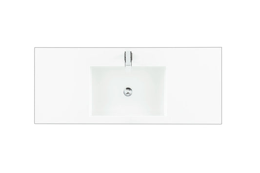 Renovate for Less Atlanta 48" Single Top, Composite Stone, Glossy White Finish