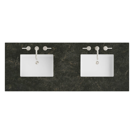 60" Double Top, 3CM Phantome Eclos w/ Sink
