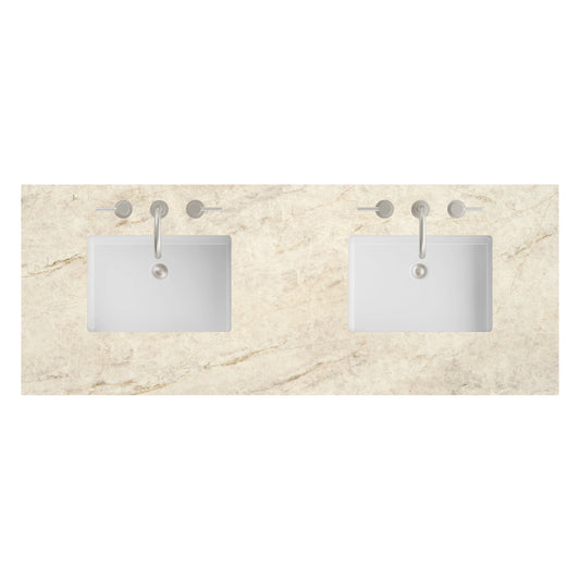 60" Double Top, 3CM Tajnar Eclos w/ Sink