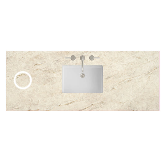 60" Single Top, 3CM Tajnar Eclos w/ Sink & FreePower Wireless Charger