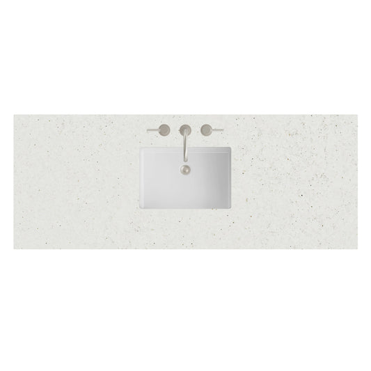 60" Single Top, 3 CM Lime Delight Silestone w/ Sink