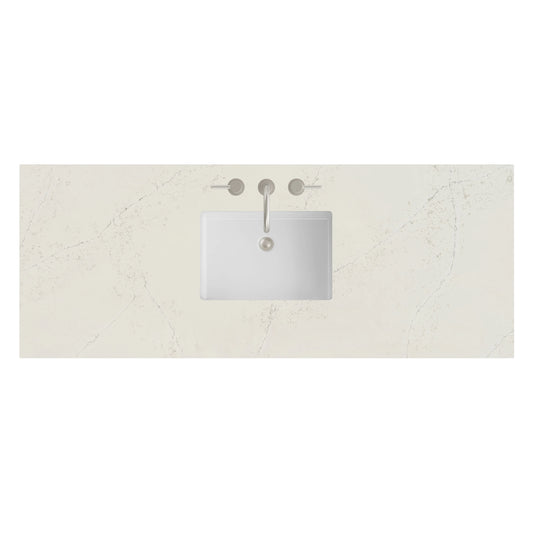 60" Single Top, 3CM Siberian Silestone w/ Sink
