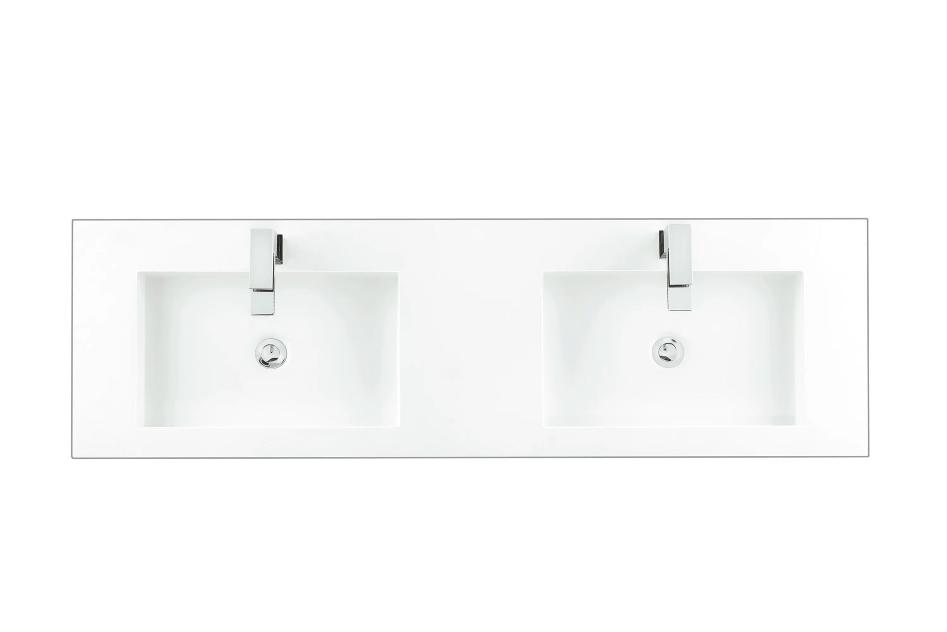 Renovate for Less Atlanta 59" Double Top, Composite Stone, Glossy White Finish