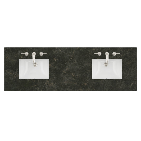 72" Double Top, 3CM Phantome Eclos w/ Sink