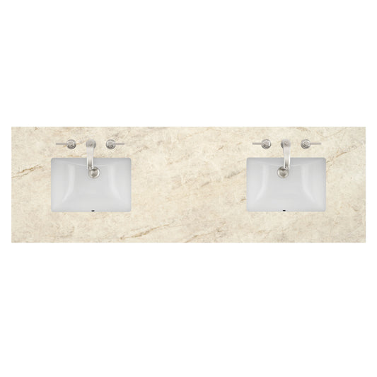 72" Double Top, 3CM Tajnar Eclos w/ Sink