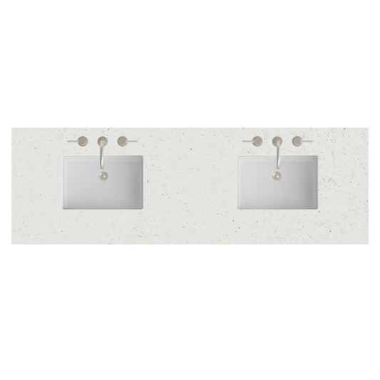 72" Double Top, 3 CM Lime Delight Silestone w/ Sink
