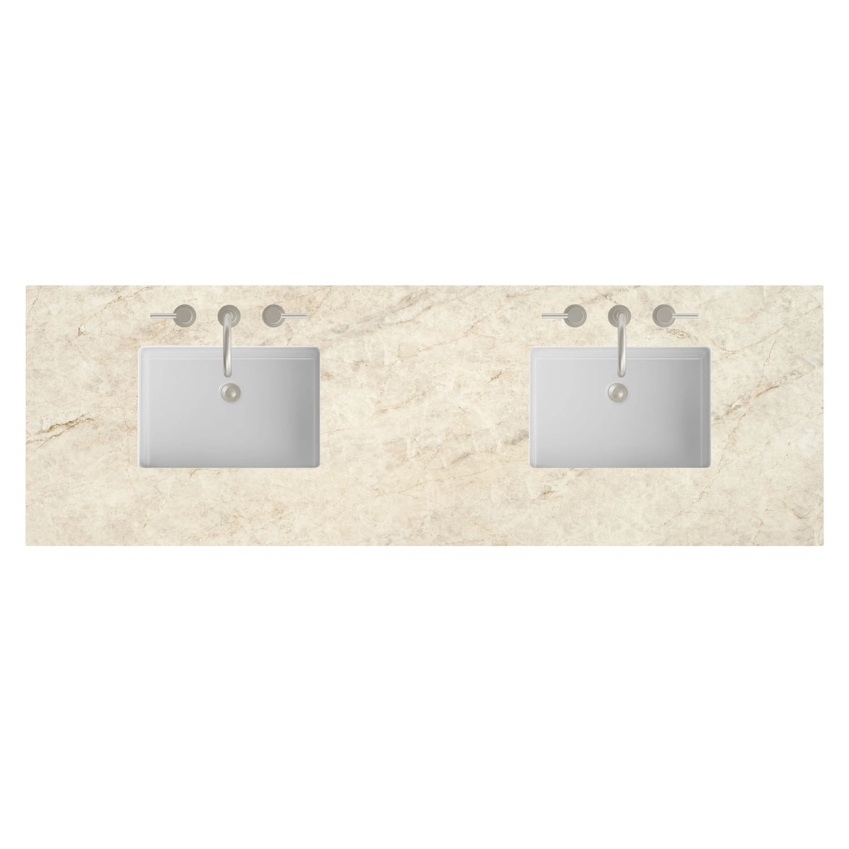 72" Double Top, 3CM Tajnar Eclos w/ Sink