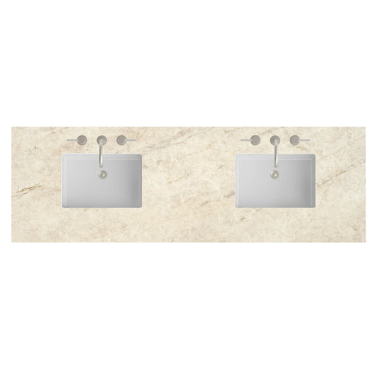 72" Double Top, 3CM Tajnar Eclos w/ Sink