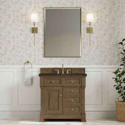 Renovate for Less Atlanta Brookfield 36" Single Vanity, Pecan, w/ 3 CM Phantome Eclos Top