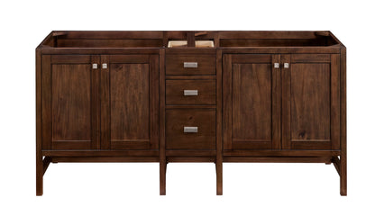 Addison 72" Double Vanity Cabinet, Mid-Century Acacia