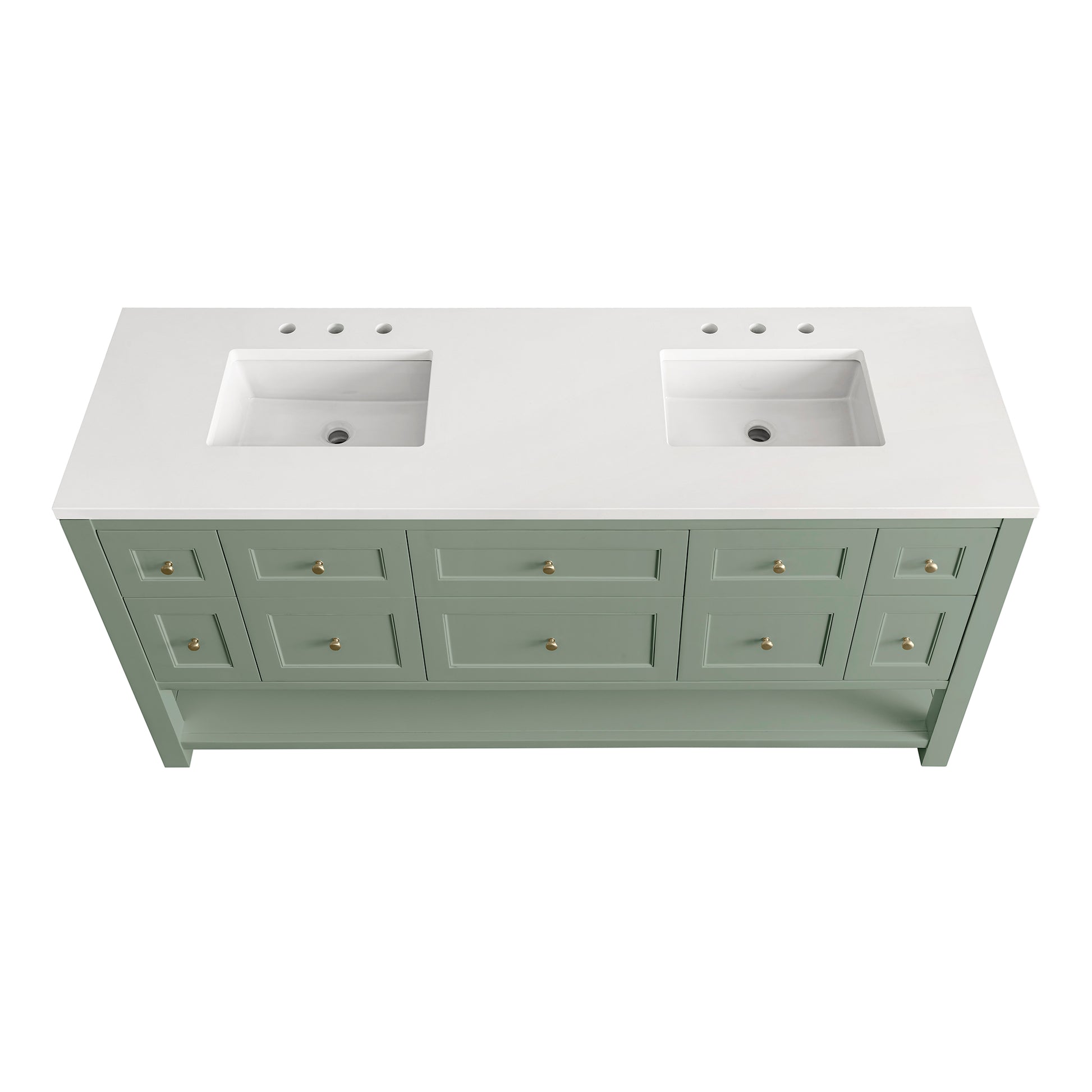 Renovate for Less Atlanta Breckenridge 72" Double Vanity Base Only, Smokey Celadon