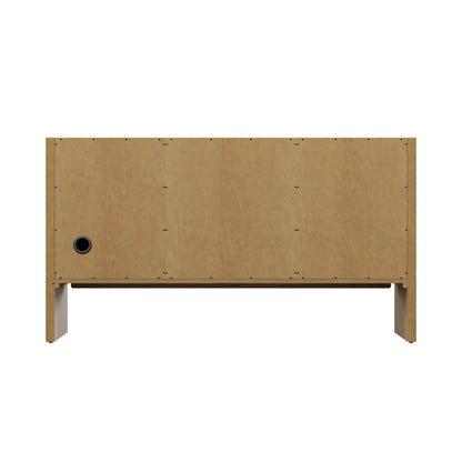 Renovate for Less Atlanta Hudson 60" Single Vanity, Light Natural Oak w/ 3 CM Ethereal Noctis Top