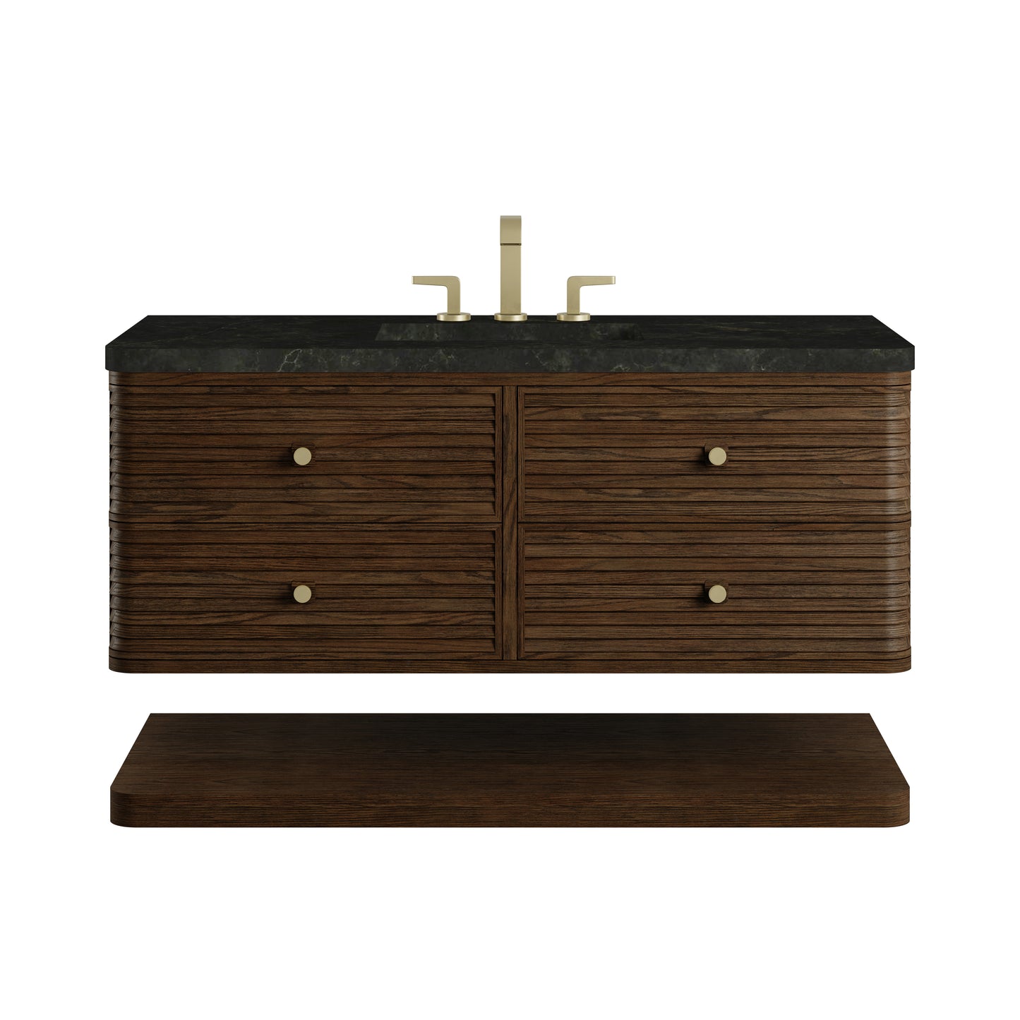 Renovate for Less Atlanta Allamari 48" Single Vanity, Sable w/ 3 CM Phantome Eclos Top
