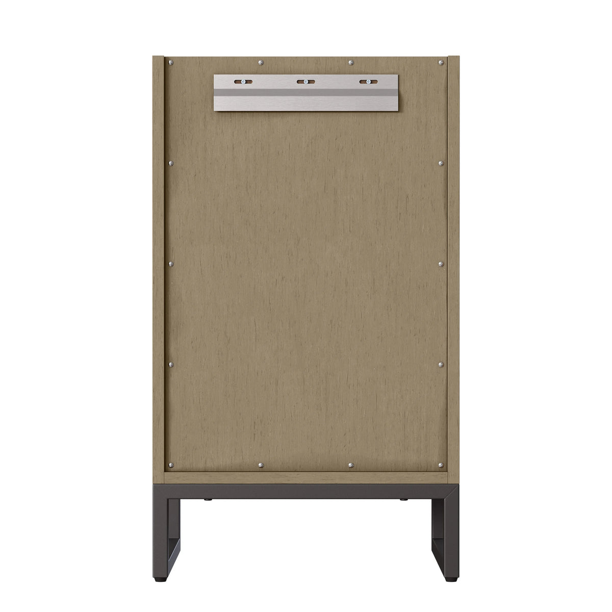 Chianti 20" Single Vanity, Walnut Whisper, Matte Black, w/ White Glossy Composite Stone Top