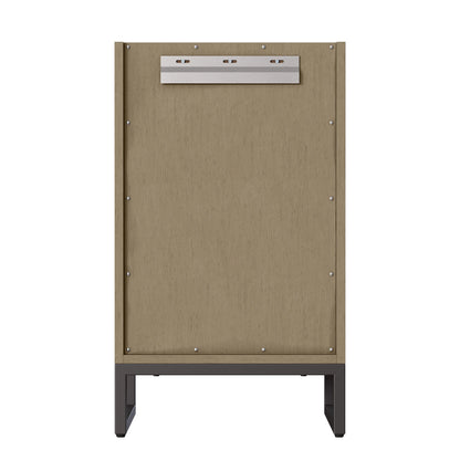 Chianti 20" Single Vanity, Walnut Whisper, Matte Black, w/ White Glossy Composite Stone Top