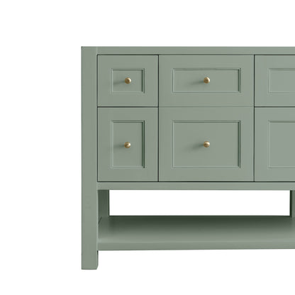 Renovate for Less Atlanta Breckenridge 72" Double Vanity Base Only, Smokey Celadon