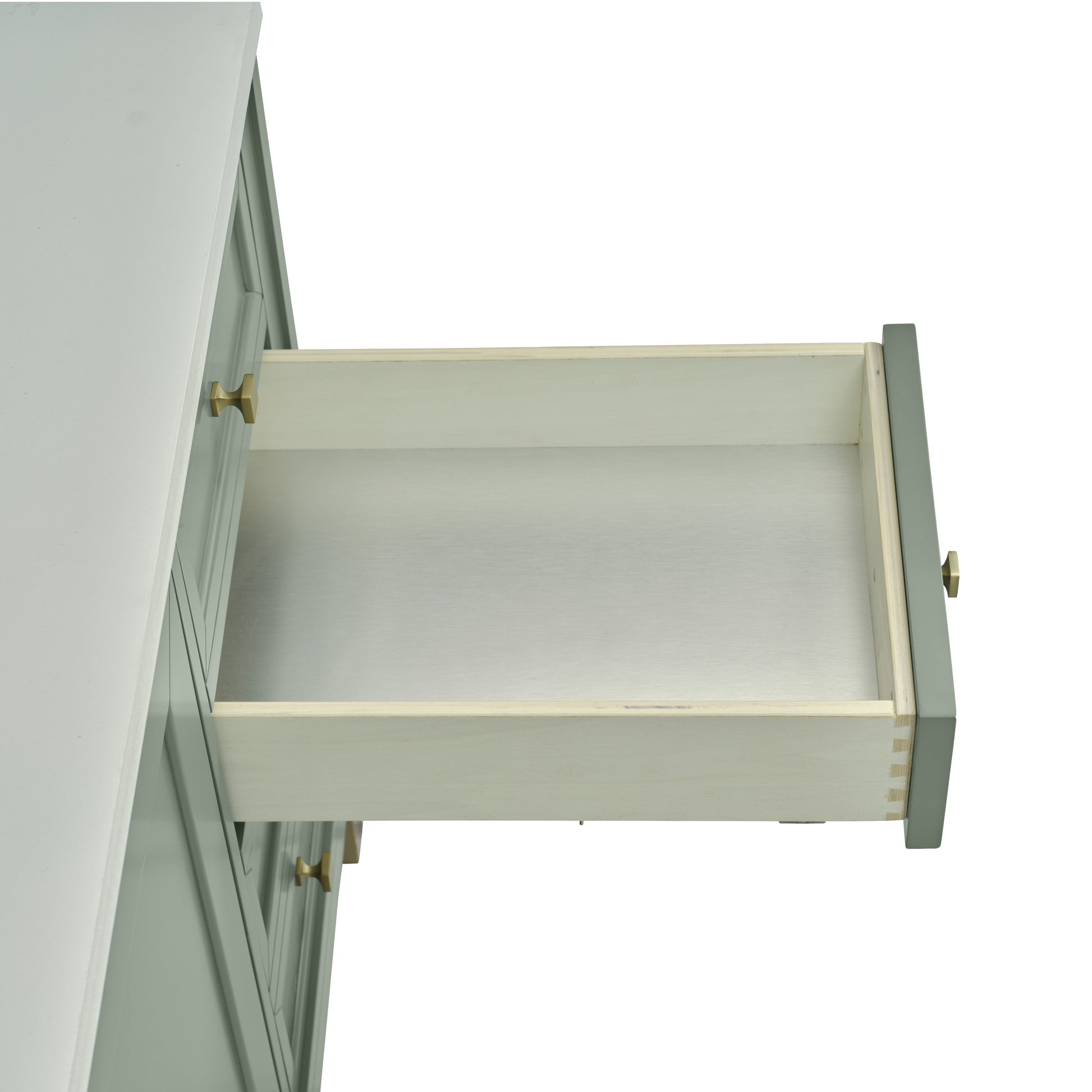 Renovate for Less Atlanta Chicago 60" Single Vanity, Smokey Celadon, w/ 3 CM Siberian Silestone Top