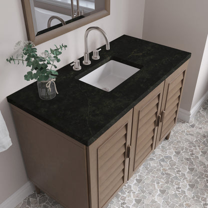 Renovate for Less Atlanta Portland 48" Single Vanity, Whitewashed Walnut, w/ 3 CM Phantome Eclos Top