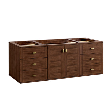 Renovate for Less Atlanta Amberly 60" Single Vanity, Mid-Century Walnut, w/ 3 CM Phantome Eclos Top