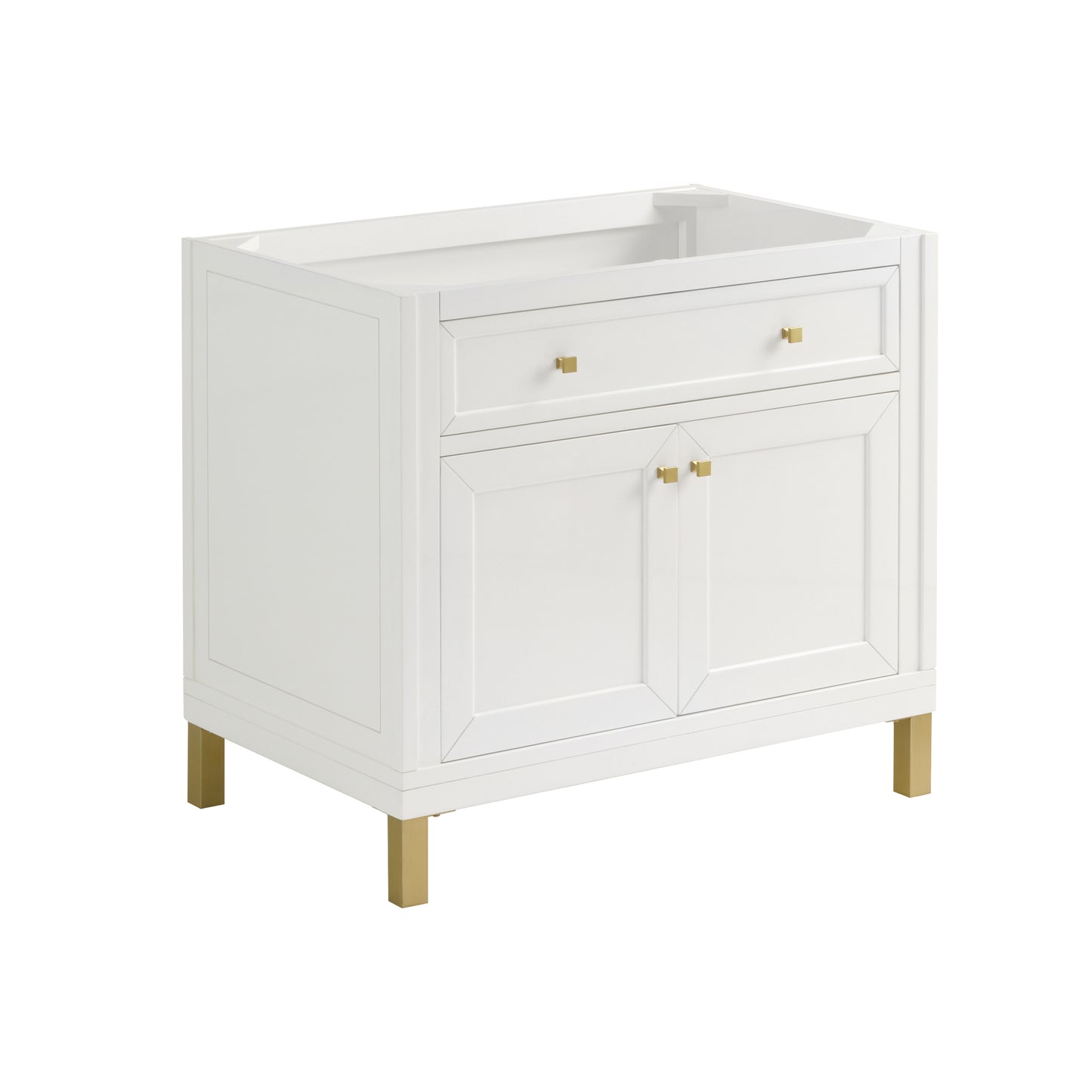 Renovate for Less Atlanta Chicago 36" Single Vanity, Glossy White