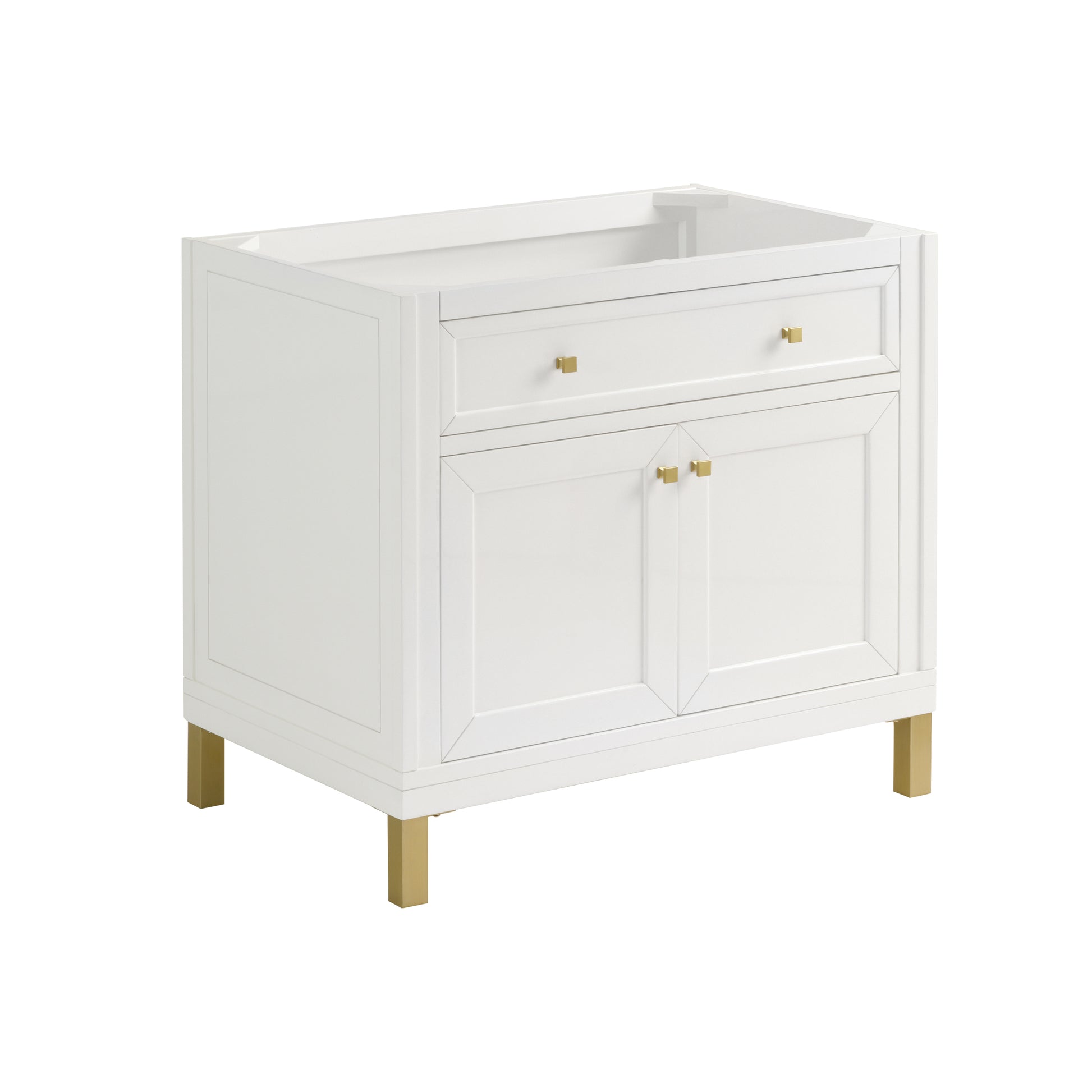 Renovate for Less Atlanta Chicago 36" Single Vanity, Glossy White
