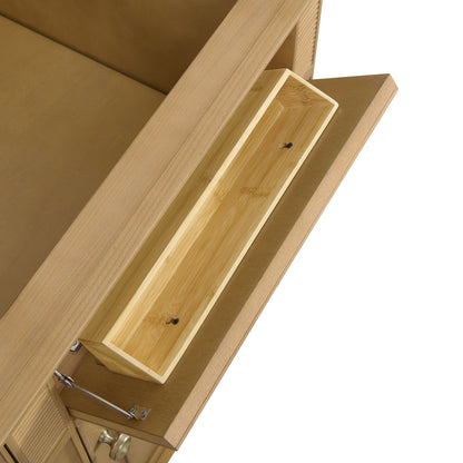 Renovate for Less Atlanta Lorelai 60" Double Vanity, Light Natural Oak w/ 3 CM Lime Delight Silestone Top