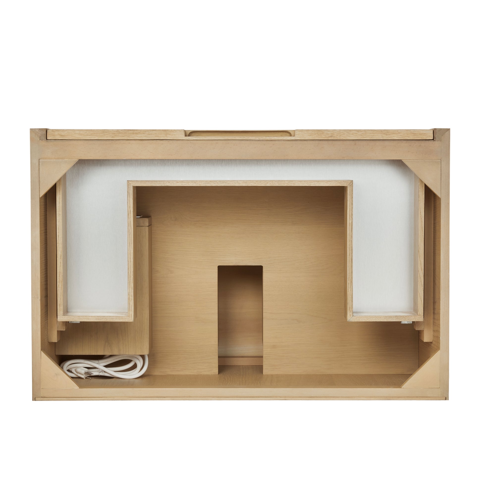 Renovate for Less Atlanta Solene 36" Single Vanity, Seaside Oak, w/ 3 CM Lime Delight Quartz Top