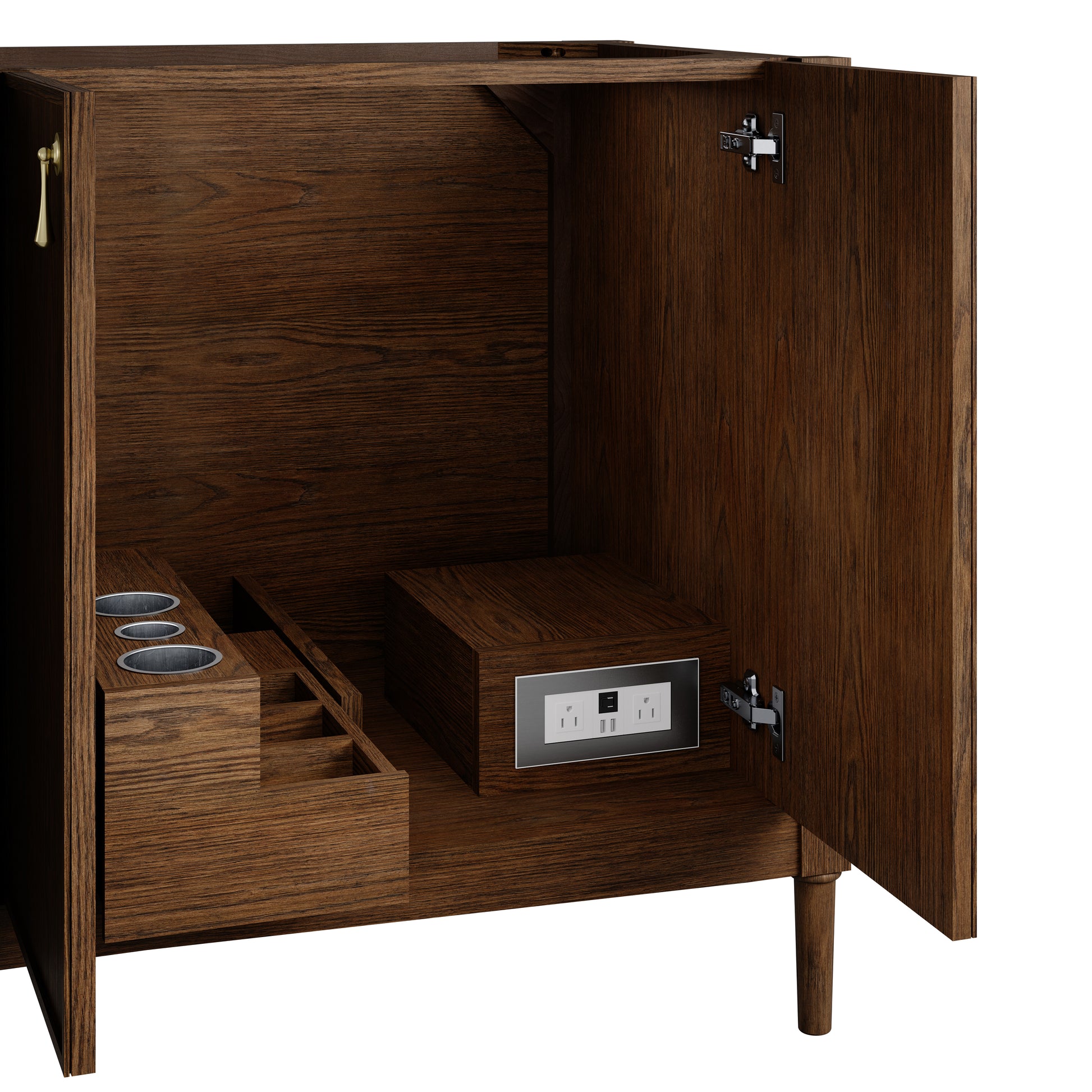 Renovate for Less Atlanta Kinnsden 72" Double Vanity, Sable Oak w/ 3 CM Tajnar Eclos Top