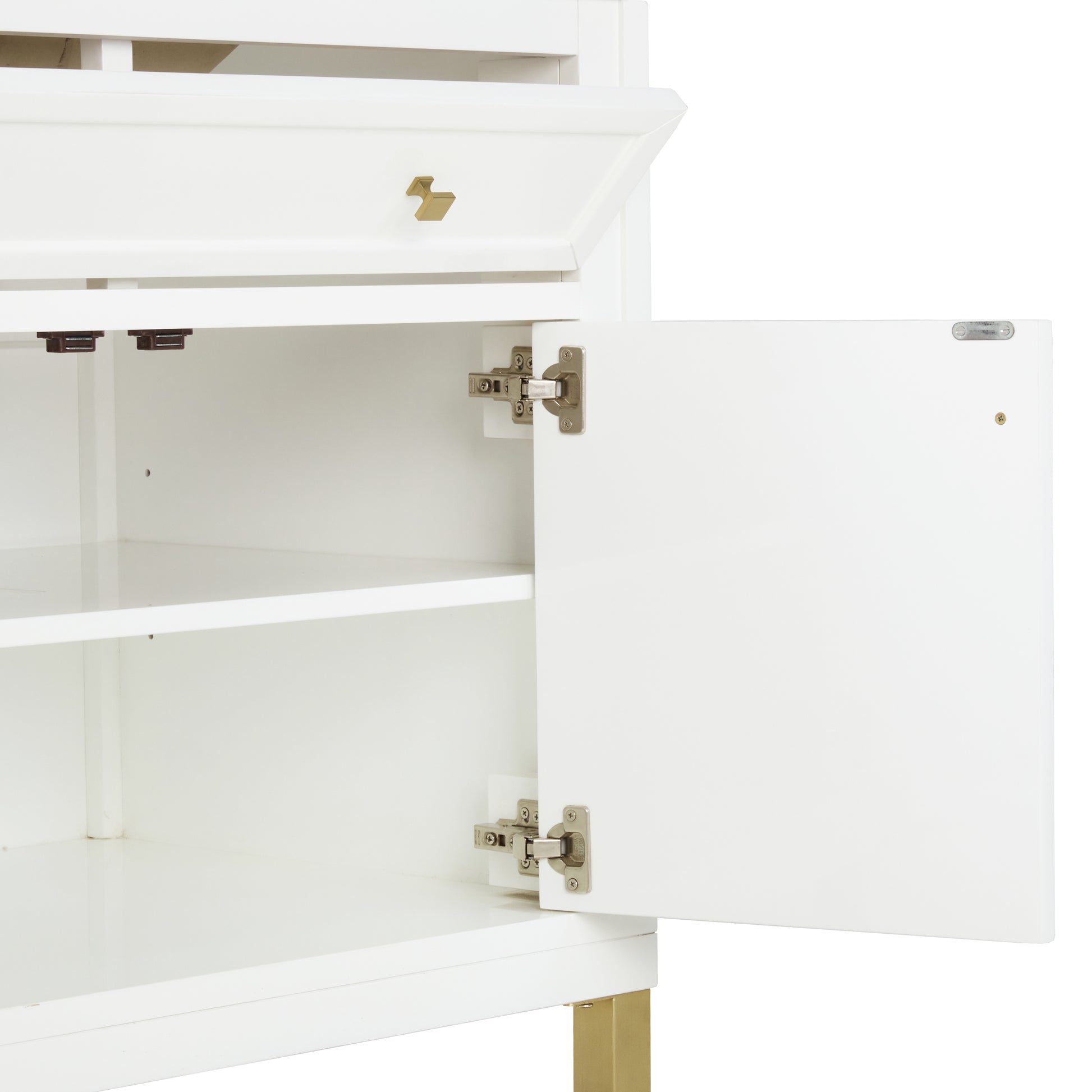 Renovate for Less Atlanta Chicago 36" Single Vanity, Glossy White, w/ 3 CM Carrara Marble Top
