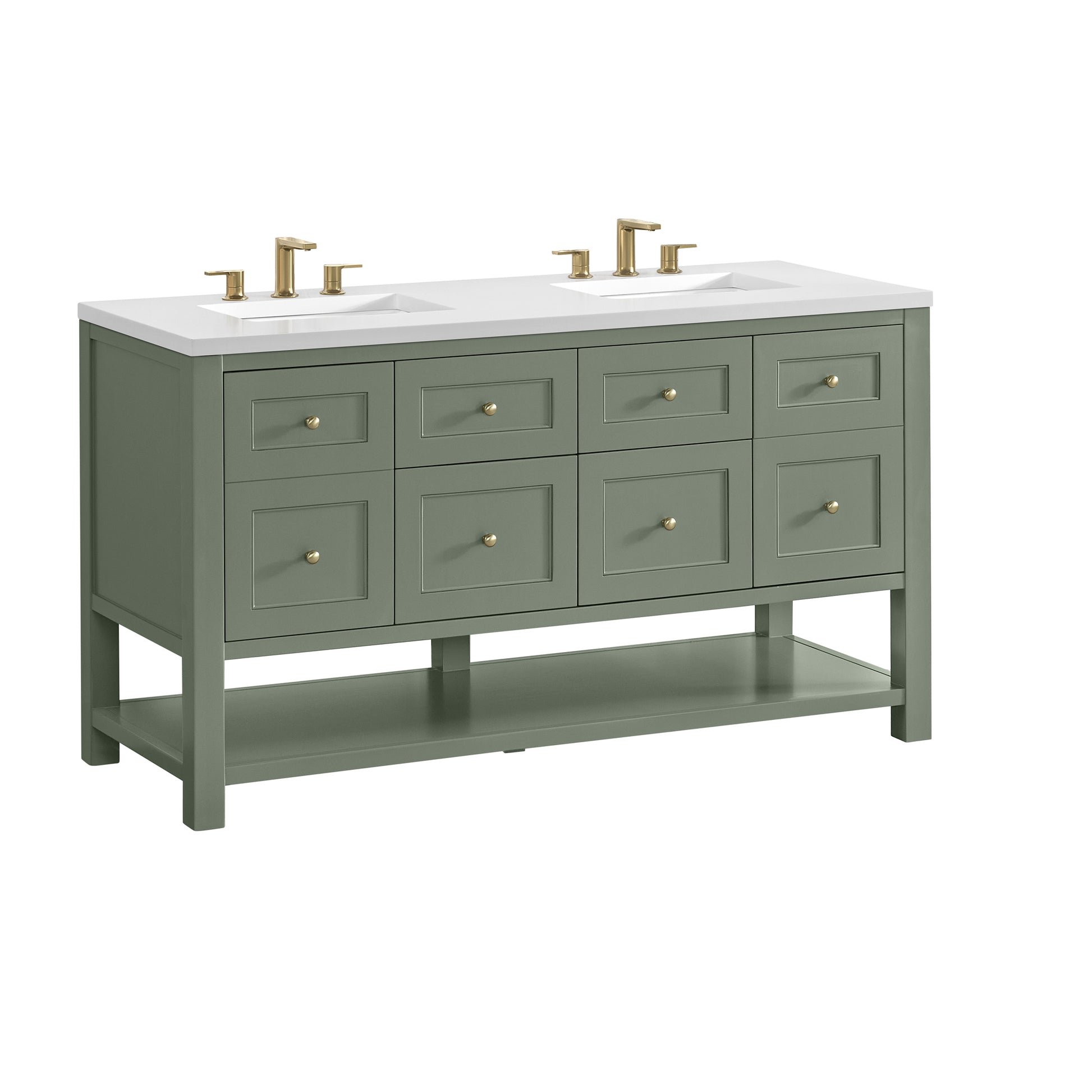 Renovate for Less Atlanta Breckenridge 60" Double Vanity, Smokey Celadon