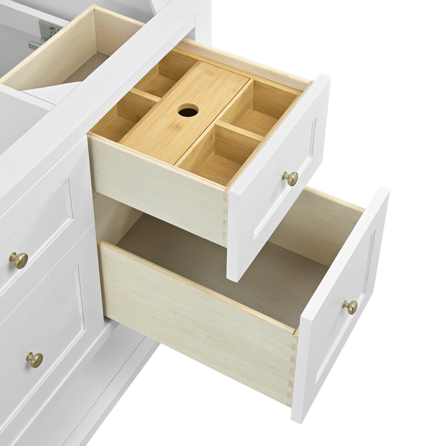 Renovate for Less Atlanta Breckenridge 60" Single Vanity, Bright White, w/ 3 CM Ethereal Noctis Quartz Top