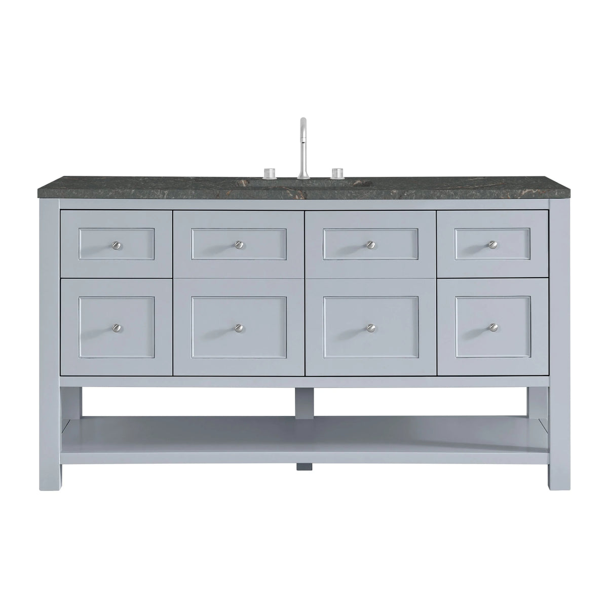 Breckenridge 60" Single Vanity, Serenity Blue w/ 3 CM Parisien Bleu Top w/ FreePower Wireless Charger