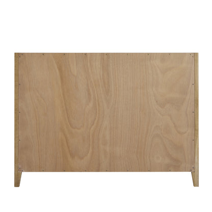 Renovate for Less Atlanta Celeste 48" Single Vanity, Sunwashed Oak with Embossed Shagreen, w/ 3 CM Siberian Silestone Top w/FreePower Wireless Charger