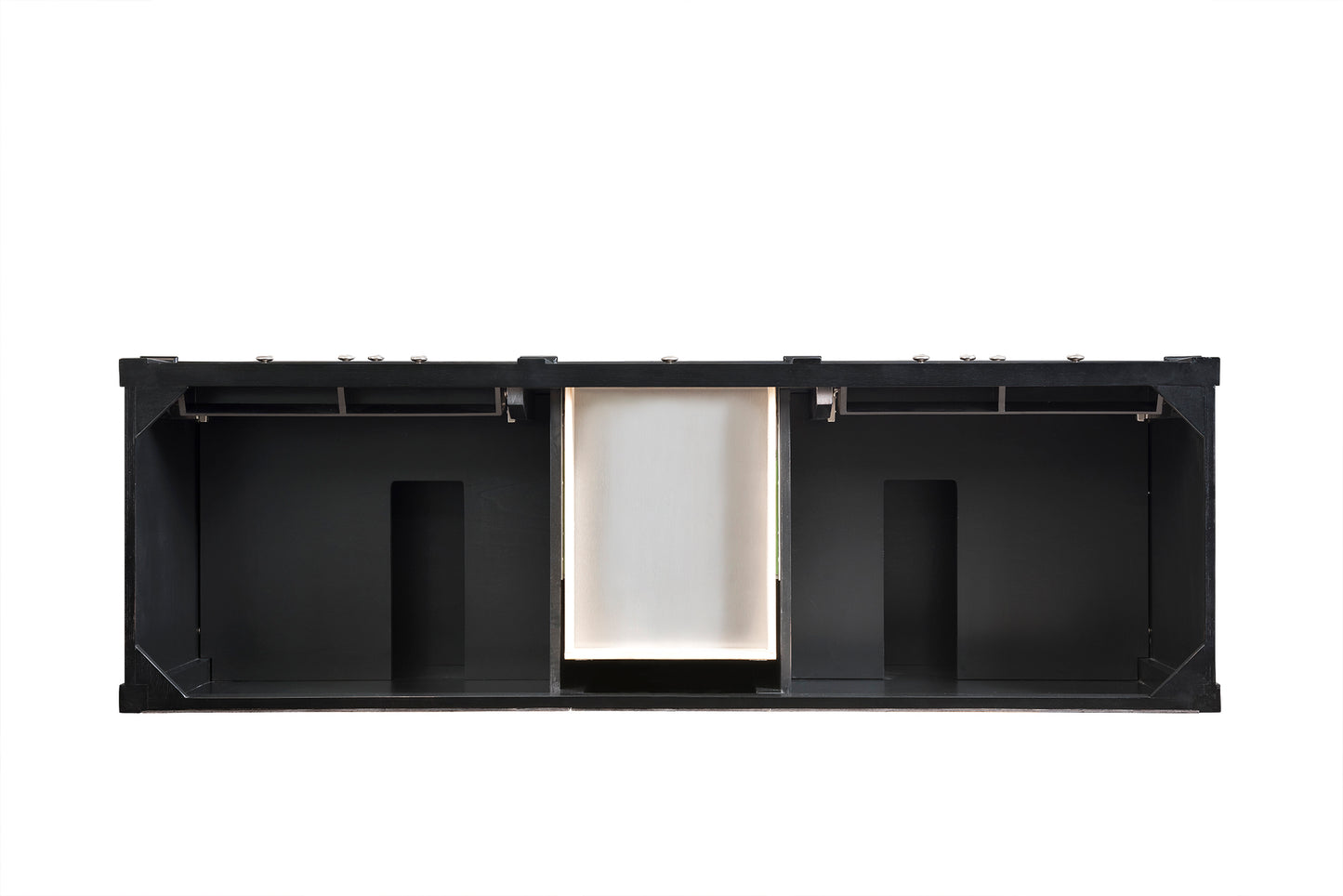 Renovate for Less Atlanta Brittany 72" Double Vanity, Black Onyx, w/ 3 CM Tajnar Eclos Top