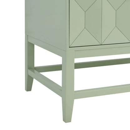 Emmeline 36" Single Vanity, Pistachio w/ 3 CM White Zeus Top