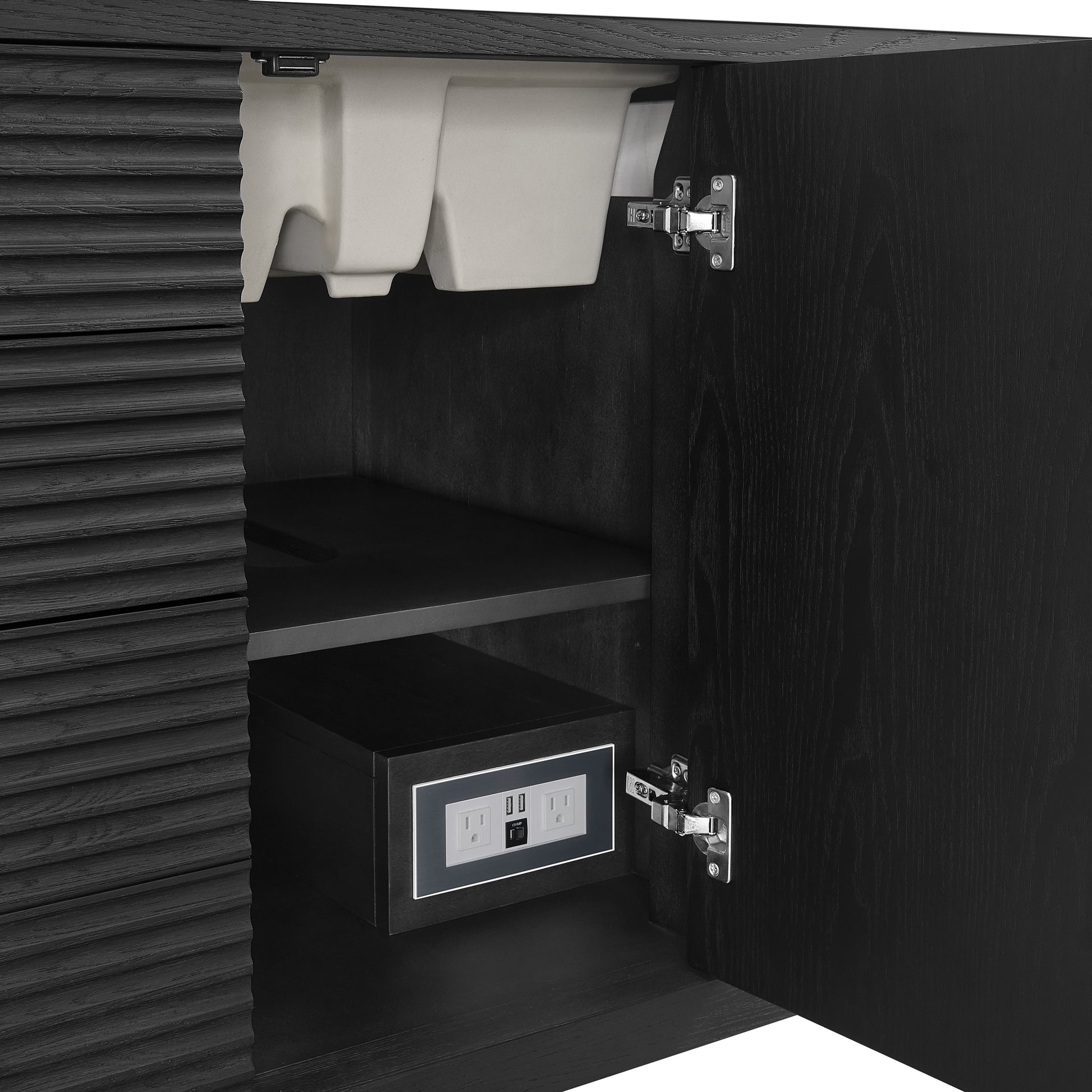 Renovate for Less Atlanta Myrrin 48" Single Vanity, Carbon Oak
