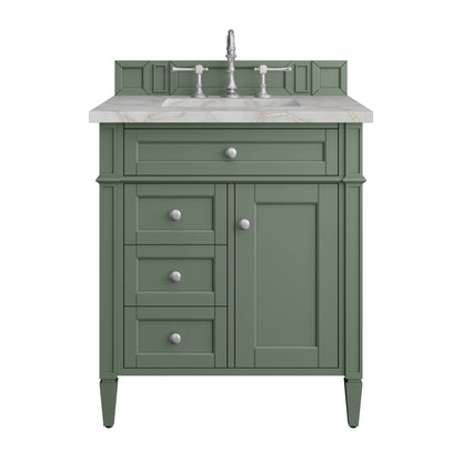 Renovate for Less Atlanta Brittany 30" Single Vanity, Smokey Celadon w/ 3 CM Victorian Silver Top