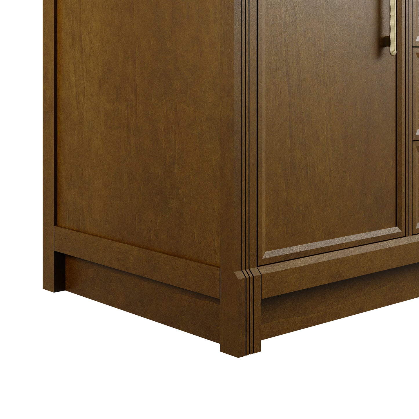 Renovate for Less Atlanta Bellshire 48" Single Vanity, Honey Oak w/ 3 CM Ethereal Noctis Silestone Top