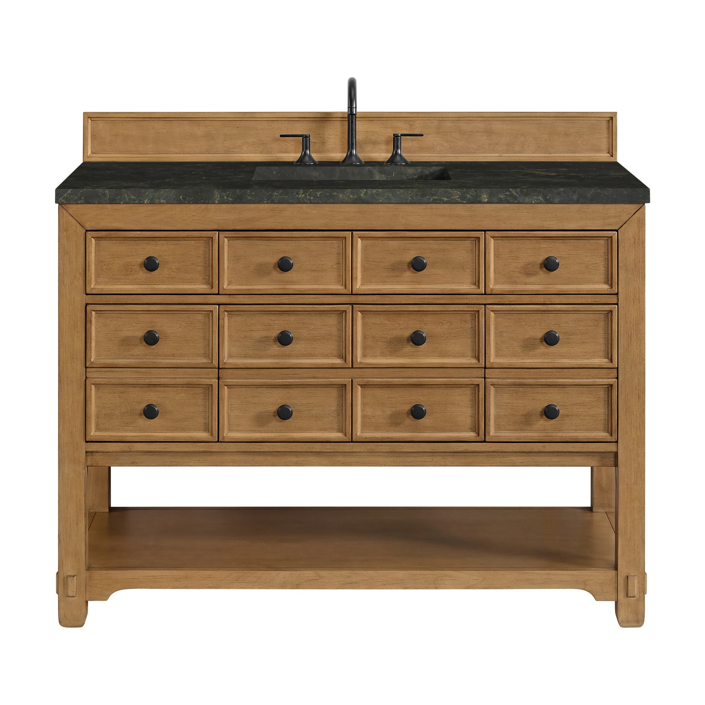 Renovate for Less Atlanta Malibu 48" Single Vanity, Amber Birch, w/ 3 CM Phantome Eclos Top