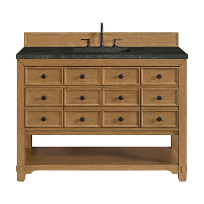 Renovate for Less Atlanta Malibu 48" Single Vanity, Amber Birch, w/ 3 CM Phantome Eclos Top
