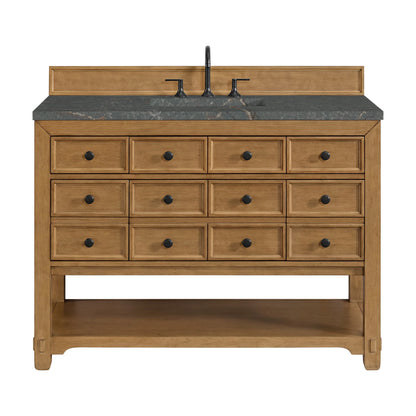 Malibu 48" Single Vanity, Amber Birch w/ 3 CM Parisien Bleu Silestone Top w/ FreePower Wireless Charger