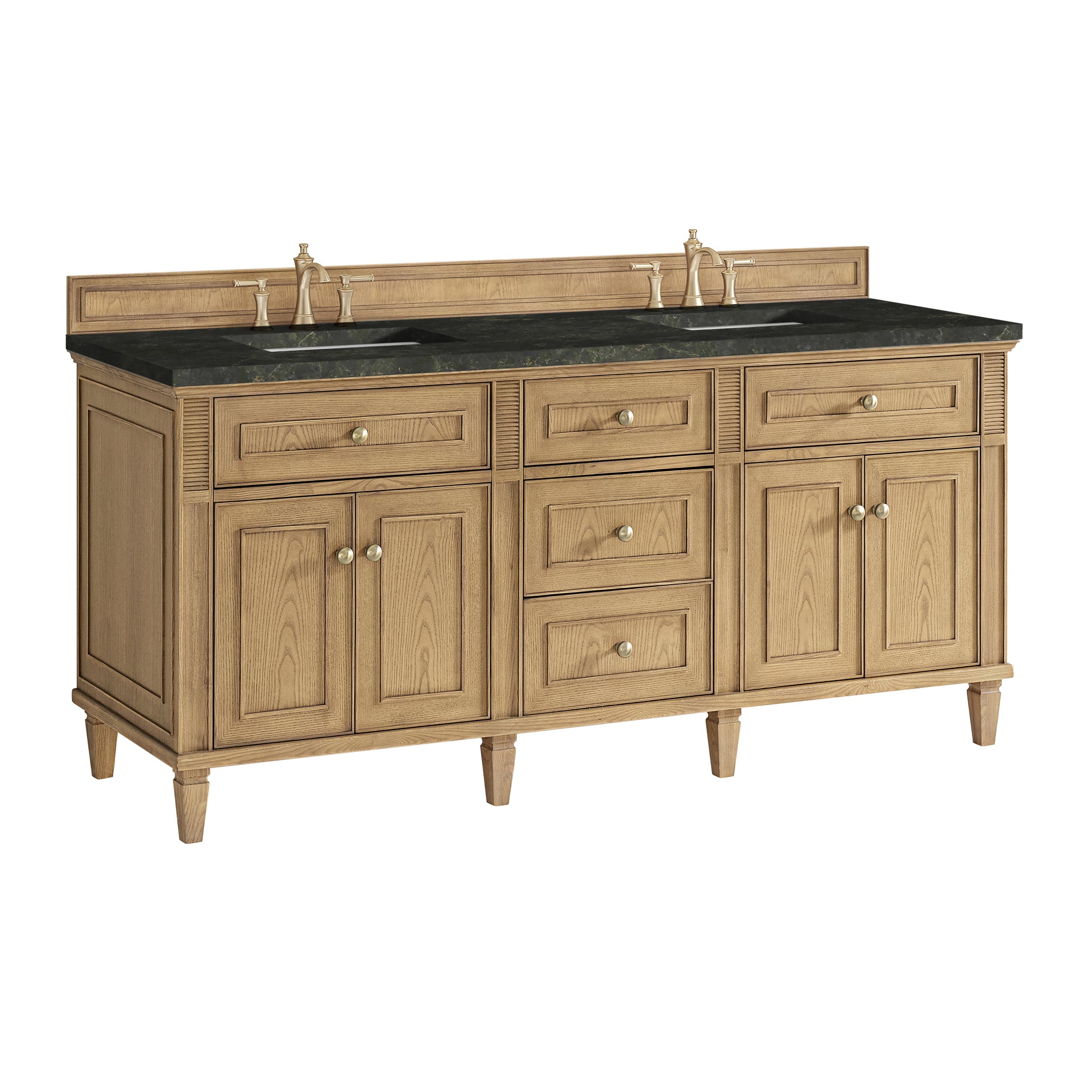 Renovate for Less Atlanta Lorelai 72" Double Vanity, Light Natural Oak, w/ 3 CM Phantome Eclos Top