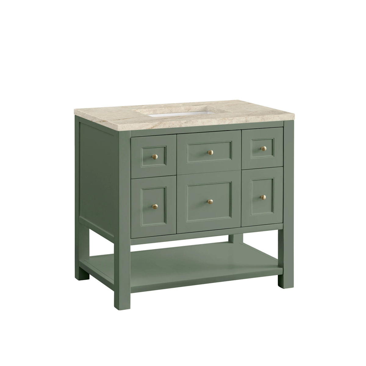 Breckenridge 36" Single Vanity, Smokey Celadon, w/ 3 CM Tajnar Eclos Top