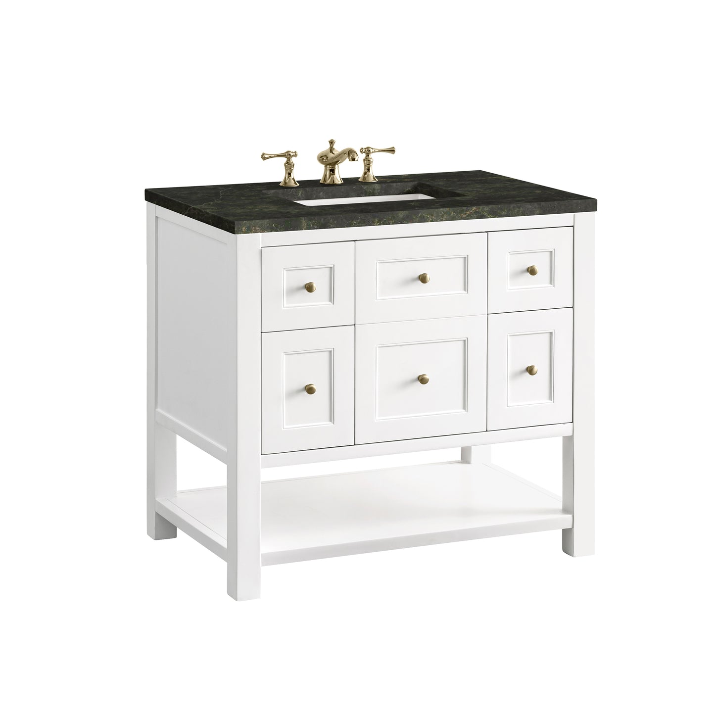 Renovate for Less Atlanta Breckenridge 36" Single Vanity, Bright White, w/ 3 CM Phantome Eclos Top