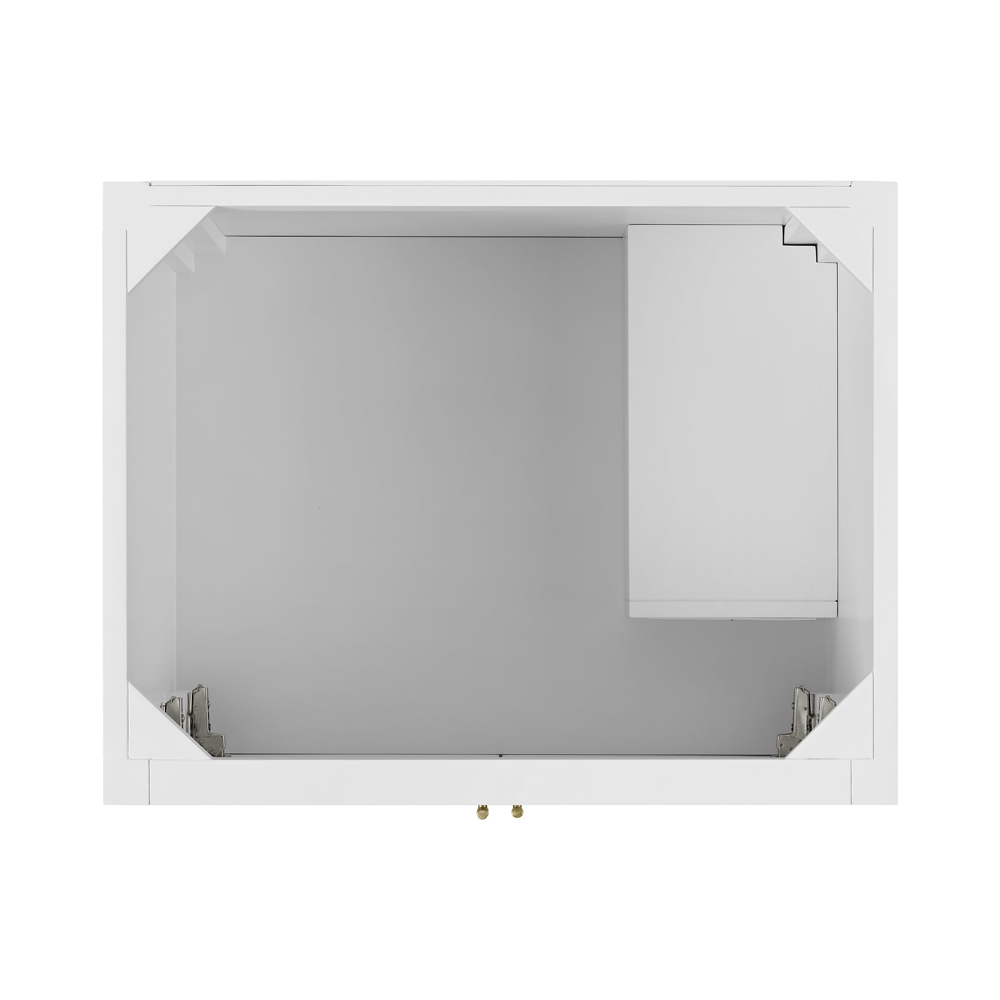 Renovate for Less Atlanta Myrrin 30" Single Vanity, Bright White w/ 3 CM Charcoal Soapstone Silestone Top
