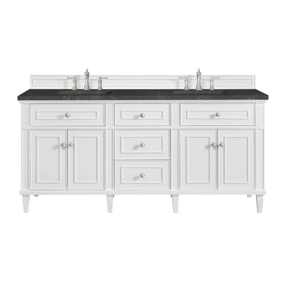 Renovate for Less Atlanta Lorelai 72" Double Vanity, Bright White, w/ 3 CM Phantome Eclos Top